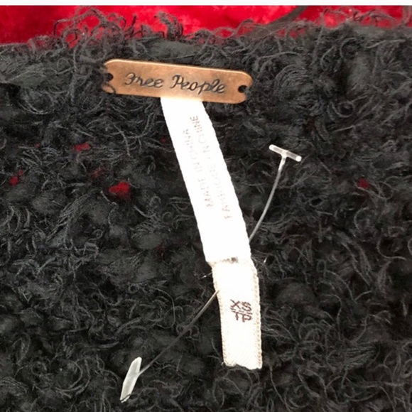 Free People Black Up the Ladder Distressed Sweater Size XS - Picture 4 of 5